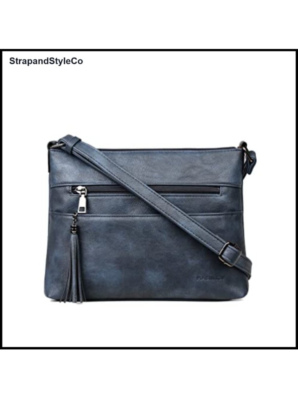 Vegan Leather Crossbody Purse Medium Compact Shoulder Bag